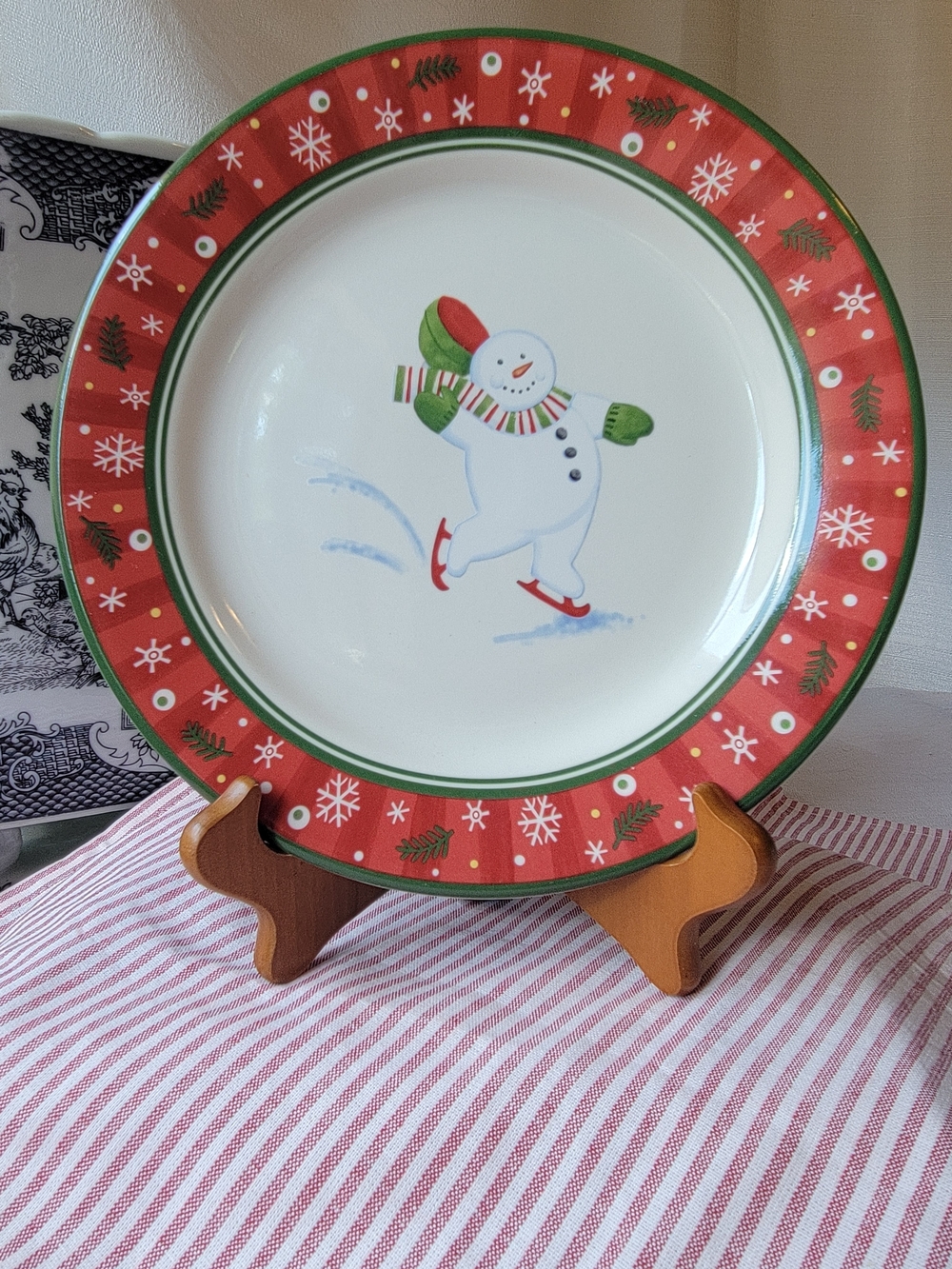 Longaberger Bluster The Snowman Plate